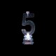 Número 5 Intermitente con 4 Velas